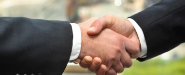 Two people shaking hands